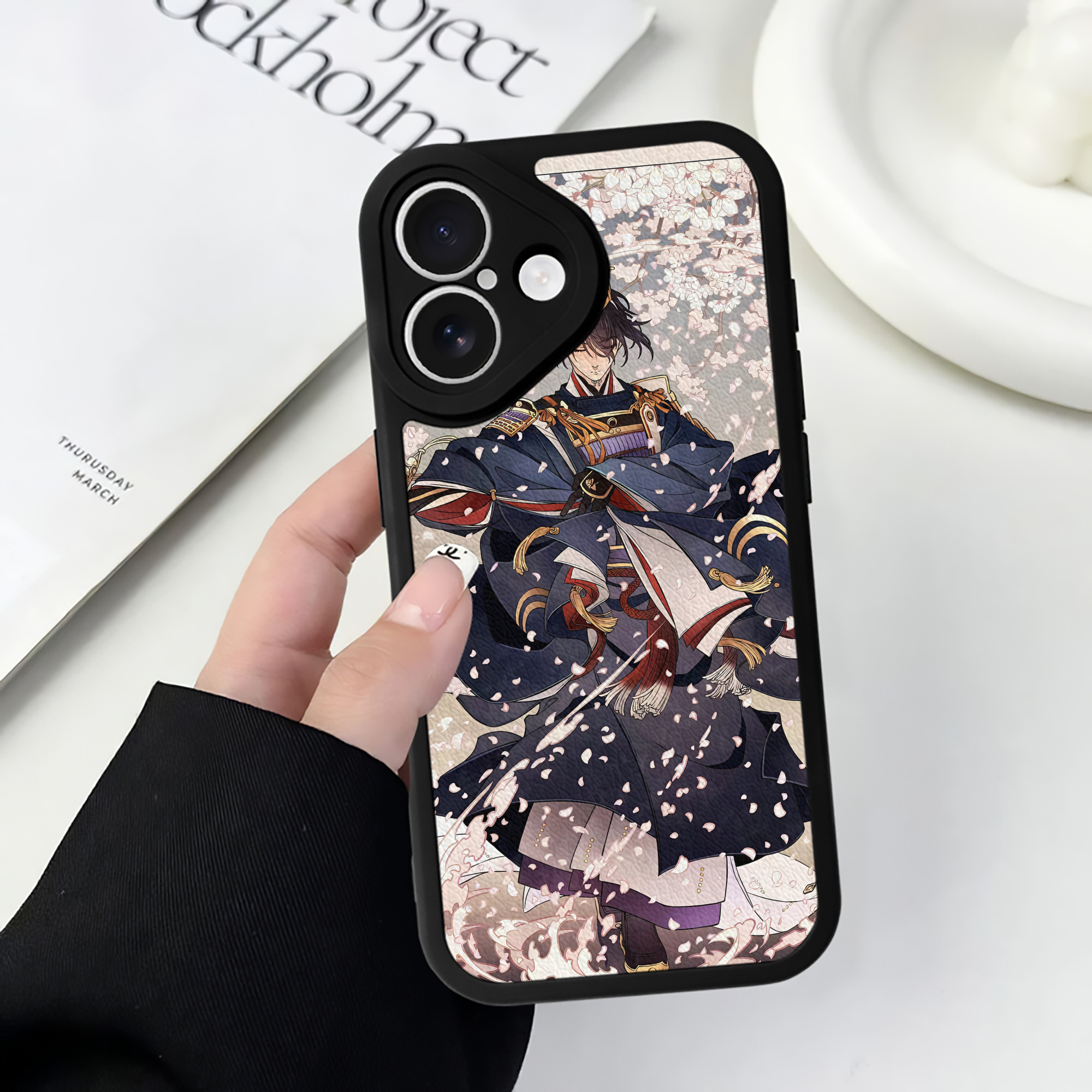 （画像用） 刀剣乱舞 Touken Ranbu 【iPhone 16シリーズ対応】シリコンスマホケース（レザー調） 材質：シリコン